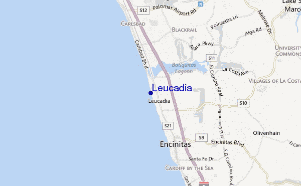 mapa de localização de Leucadia