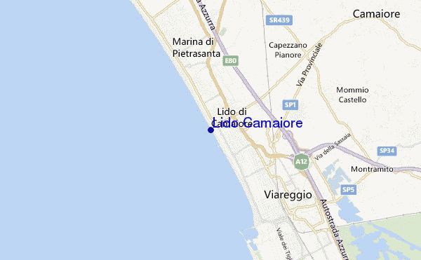 mapa de localização de Lido Camaiore
