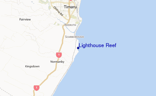 mapa de localização de Lighthouse Reef
