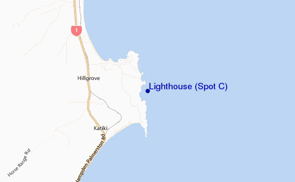 mapa de localização de Lighthouse (Spot C)