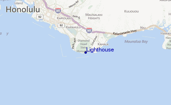mapa de localização de Lighthouse