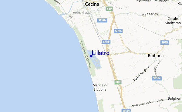 mapa de localização de Lillatro
