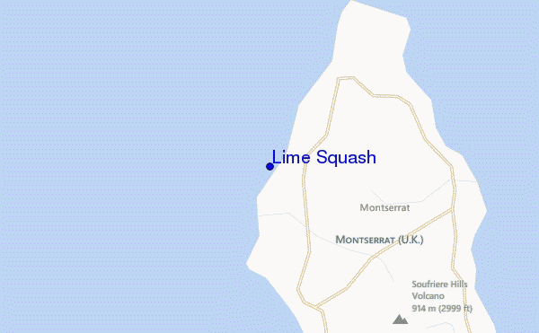 mapa de localização de Lime Squash