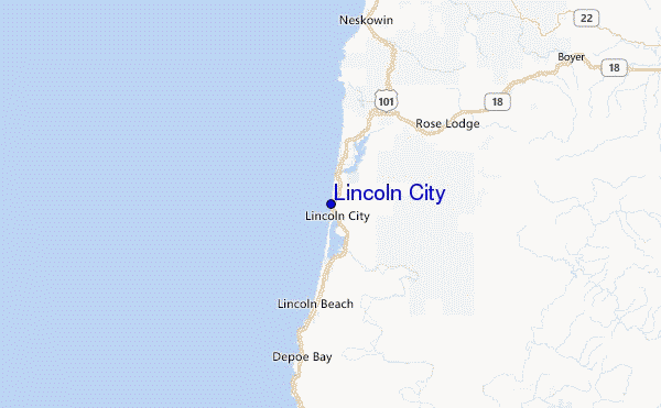 Lincoln City Location Map