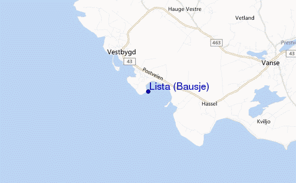 mapa de localização de Lista (Bausje)