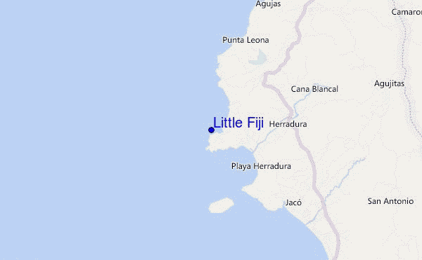 mapa de localização de Little Fiji