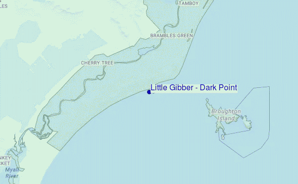 mapa de localização de Little Gibber - Dark Point