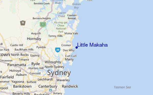 Little Makaha Location Map