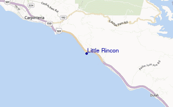 mapa de localização de Little Rincon