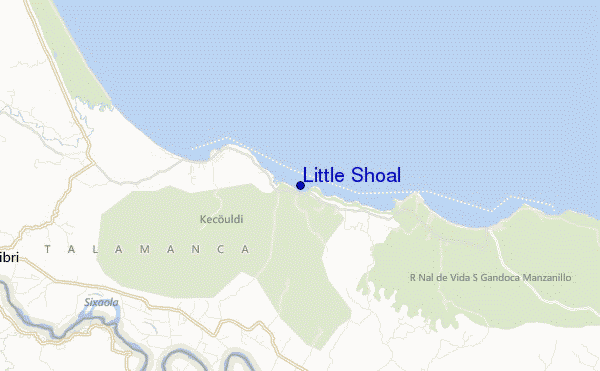 mapa de localização de Little Shoal