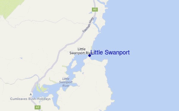 mapa de localização de Little Swanport