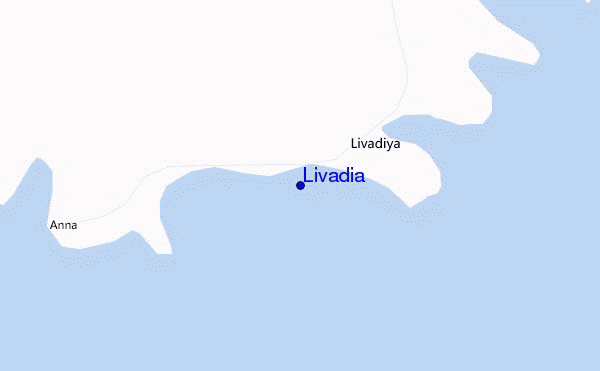 mapa de localização de Livadia