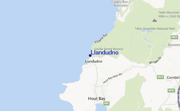 mapa de localização de Llandudno