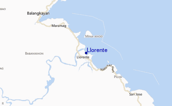 mapa de localização de Llorente