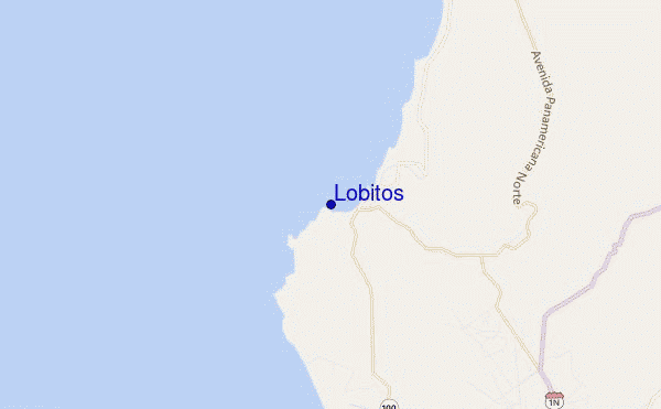 mapa de localização de Lobitos