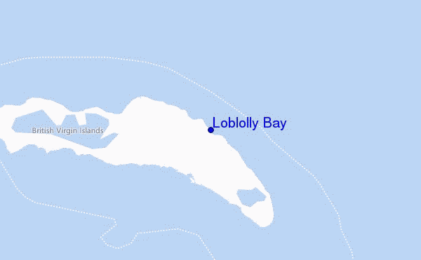 mapa de localização de Loblolly Bay