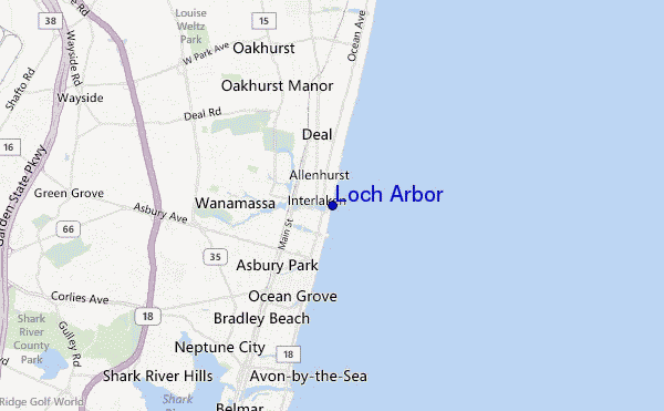 mapa de localização de Loch Arbor