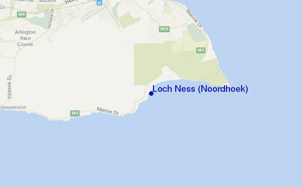 mapa de localização de Loch Ness (Noordhoek)
