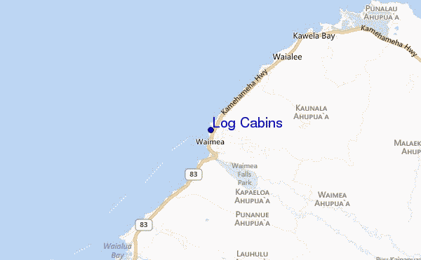 mapa de localização de Log Cabins