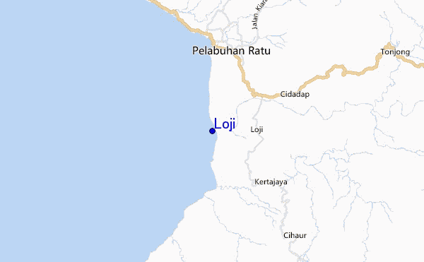 mapa de localização de Loji
