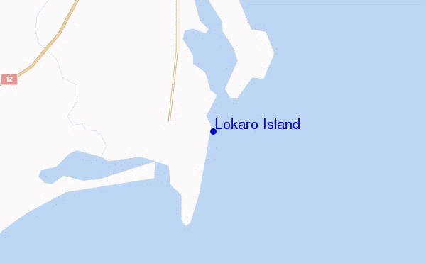 mapa de localização de Lokaro Island
