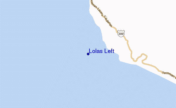 mapa de localização de Lolas Left