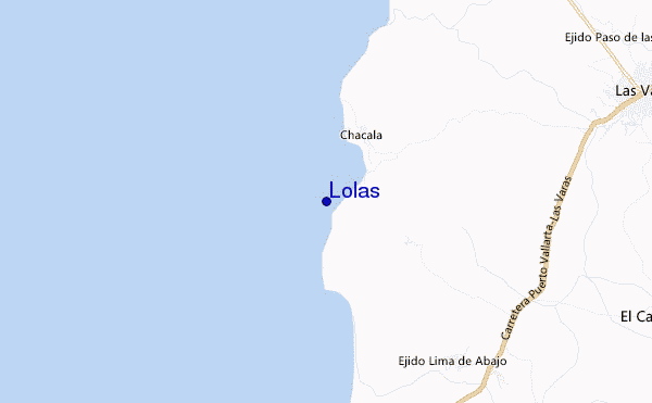 mapa de localização de Lolas
