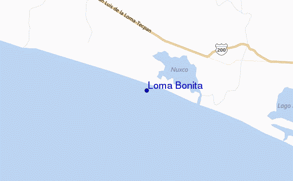 mapa de localização de Loma Bonita