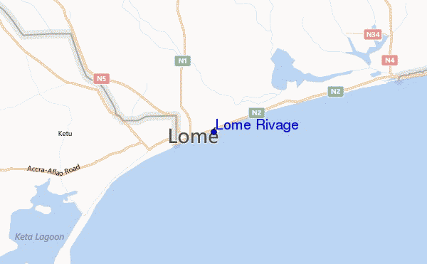 Lome Rivage Location Map