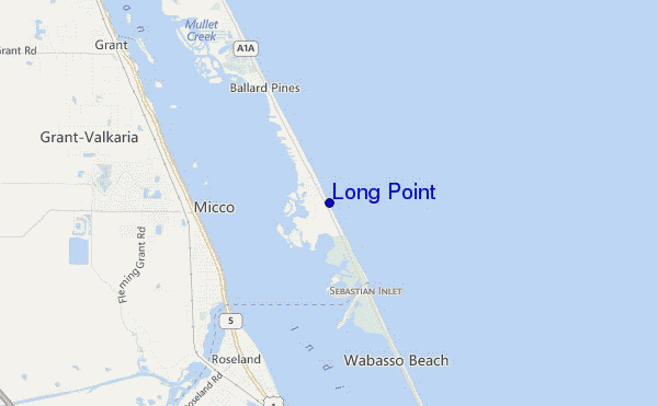 mapa de localização de Long Point