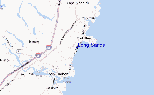 mapa de localização de Long Sands