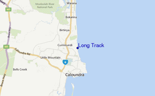 mapa de localização de Long Track