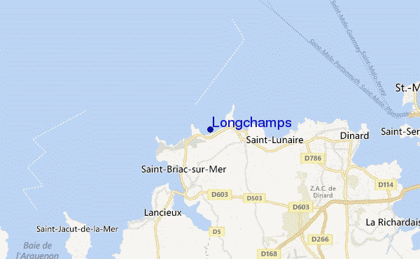 mapa de localização de Longchamps
