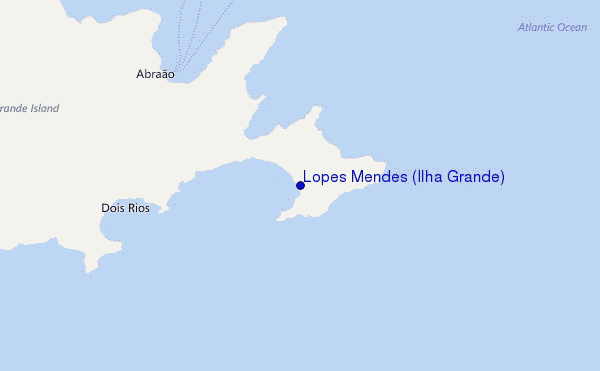 mapa de localização de Lopes Mendes (Ilha Grande)
