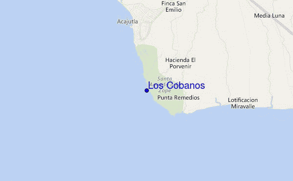 mapa de localização de Los Cobanos