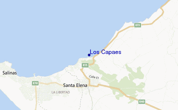 mapa de localização de Los Capaes