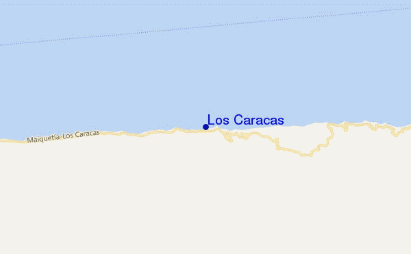 mapa de localização de Los Caracas