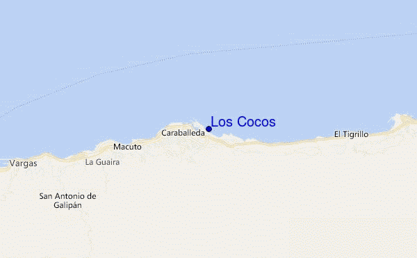 mapa de localização de Los Cocos