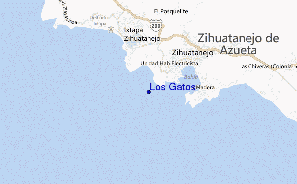 mapa de localização de Los Gatos