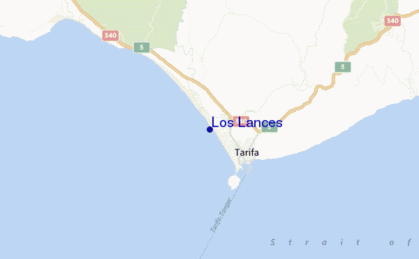 mapa de localização de Los Lances