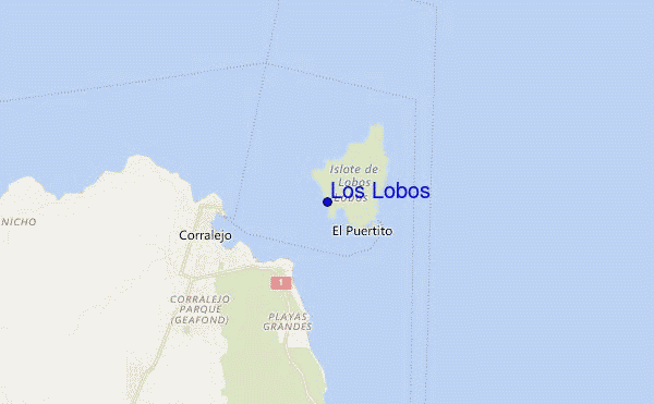 mapa de localização de Los Lobos
