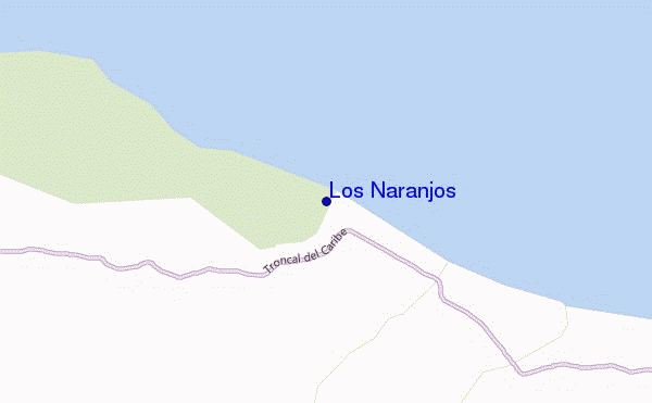 mapa de localização de Los Naranjos