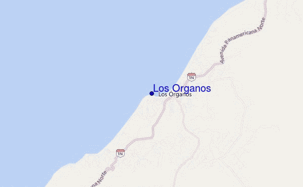 mapa de localização de Los Organos