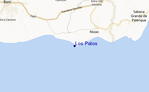 mapa de localização de Los Patos