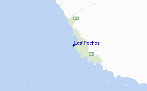 mapa de localização de Los Pechos