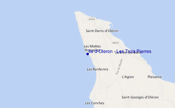 mapa de localização de Ile d'Oleron - Les Trois Pierres
