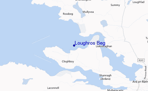 mapa de localização de Loughros Beg