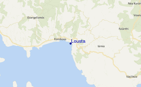 mapa de localização de Lousta