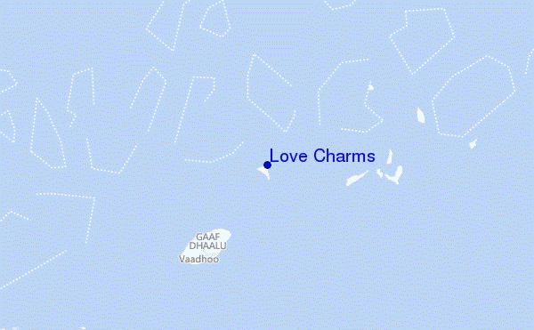 mapa de localização de Love Charms
