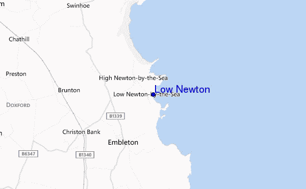 mapa de localização de Low Newton